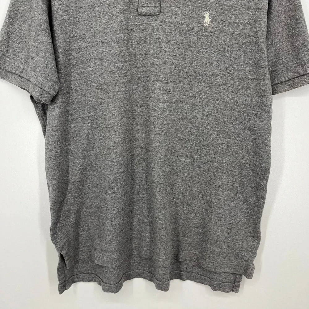 Polo Ralph Lauren Polo Shirt Men's Size L Gray Short Sleeve Pony Logo Cotton‎